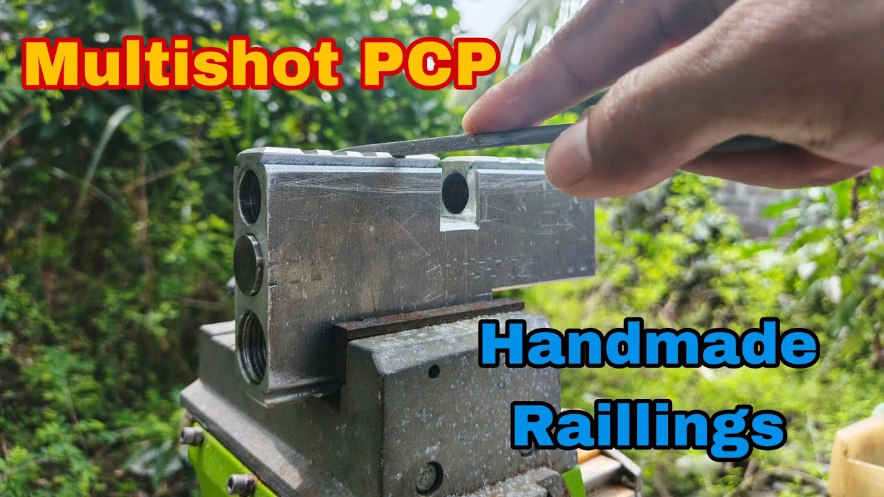 Homemade multishot PCP (railings and magazine slot) #diy #homemade