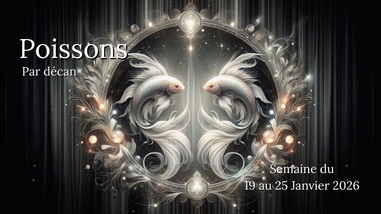 POISSONS ♓ Semaine du 19 au 25 janvier 2026 | Décans 1, 2, 3 : Clarté et réalignement intérieur