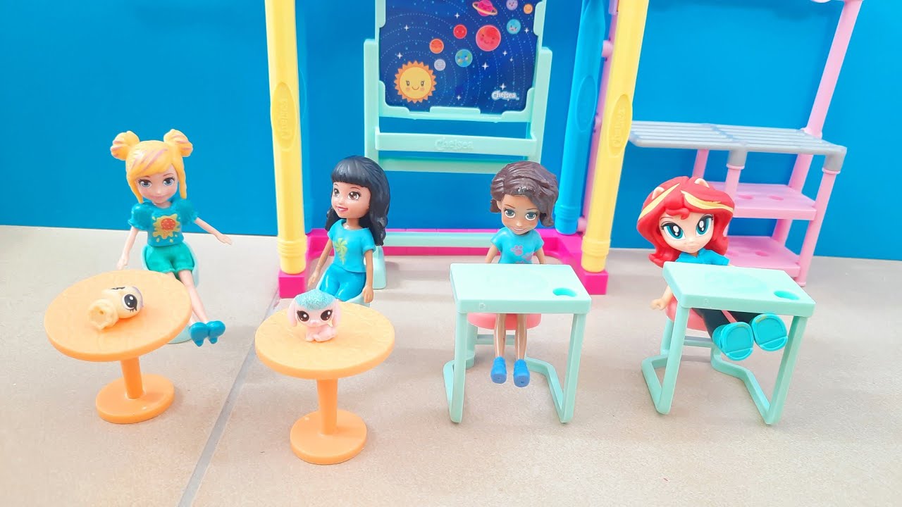 Polly Pocket Okulun İlk Günü Gidiş ve Dönüş Öğretmen Barbie
