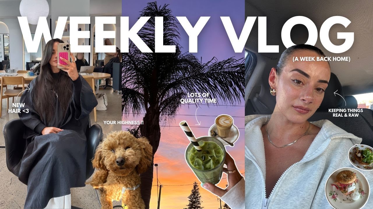 vlog: a trip home, fresh hair & honest chats (kinda going through it)