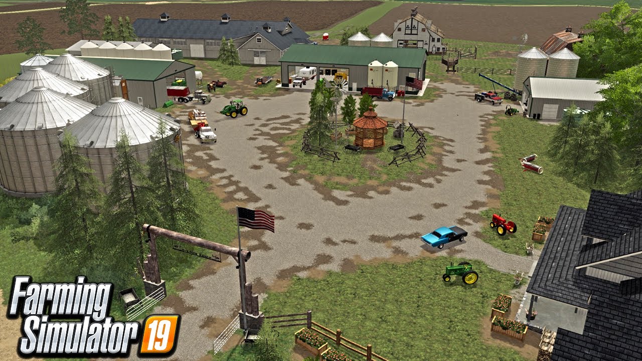 BUILDING A FARM YARD RIGHT NEXT TO THE MILLENNIAL FARMER BY SCRATCH (ROLEPLAY) FARMING SIMULATOR 19