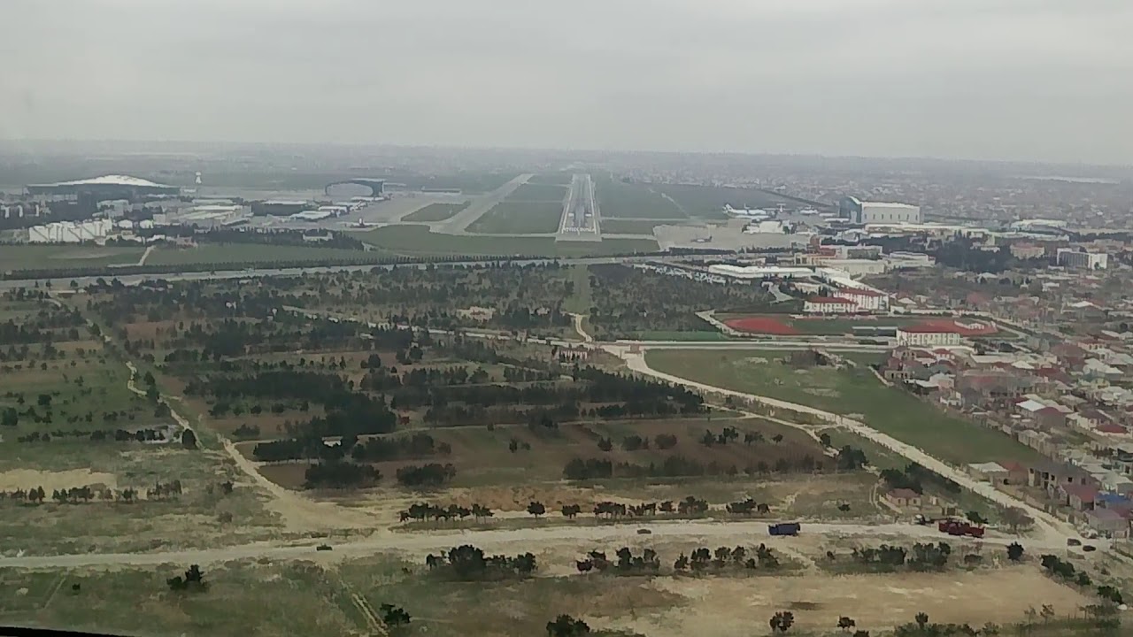 Ан-124 РУСЛАН. Посадка в Баку, Азербайджан. Видео из кабины экипажа от Дмитрия Антонова