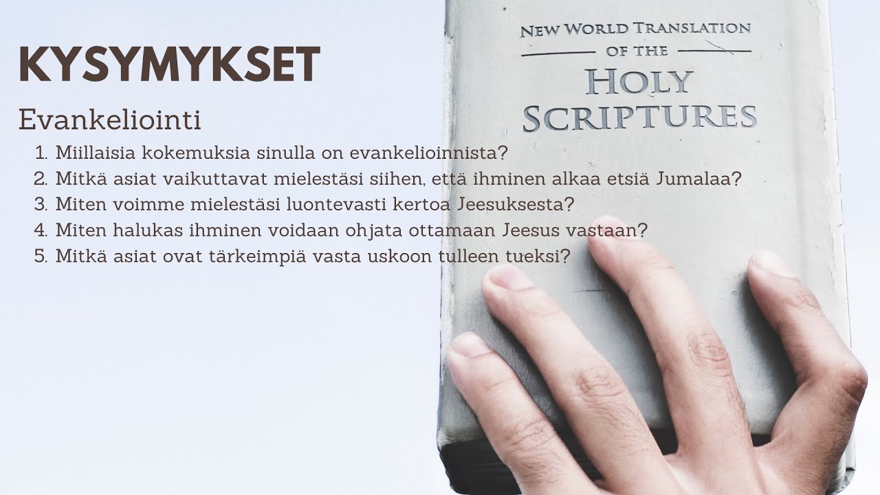 12. Alustus Raamattupiireille: 