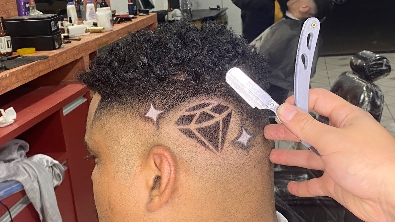 COMO FAZER UM DIAMANTE NO CABELO MASCULINO 😱💎