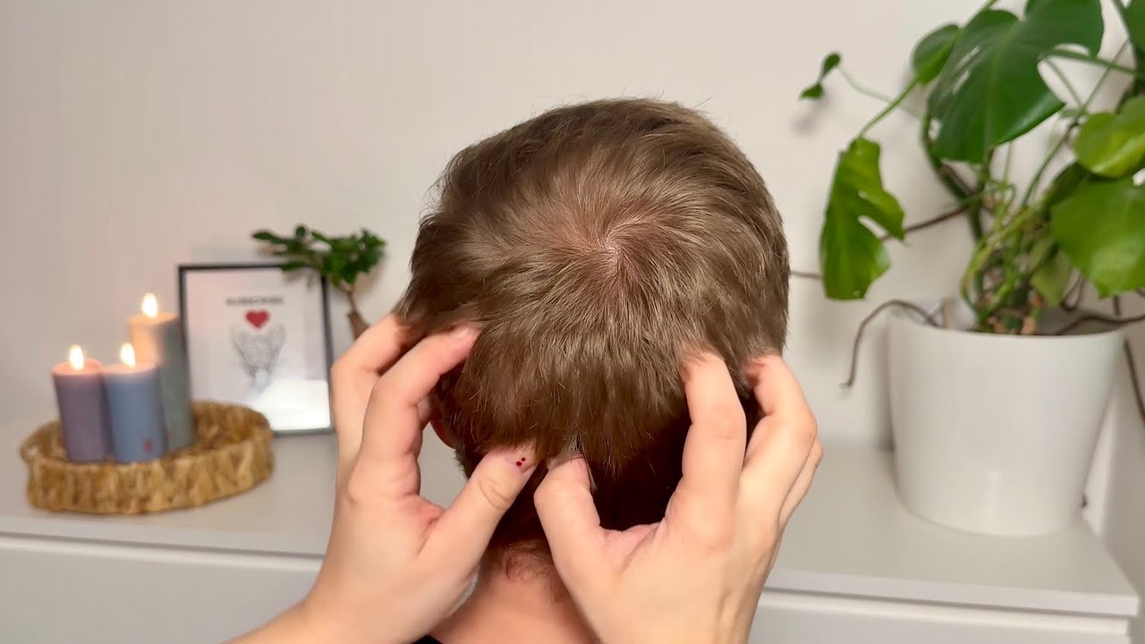ASMR Hair & Scalp Sounds for Deep Sleep & Stress Relief on male  (No Talking)
