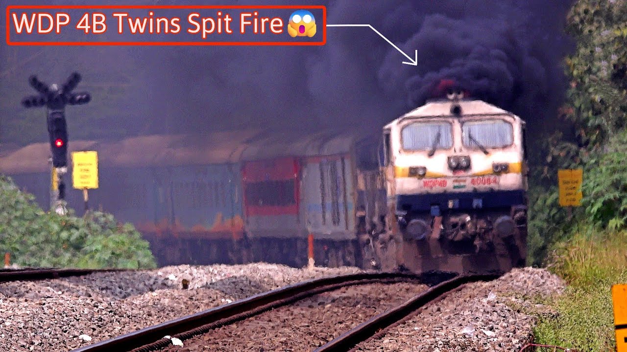 NEW YEAR's GIFT 2026 🎉 | WDP 4B TWINS SPIT FIRE🔥| THICK VOLCANIC SMOKE ERUPTION | INDIAN RAILWAYS