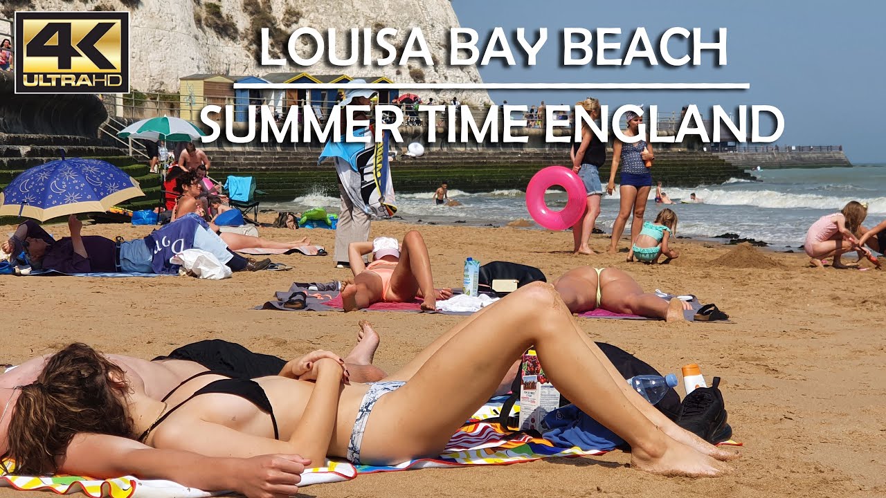 BEACH WALK ENGLAND Louisa Bay Broadstairs Kent Summer Time 2020