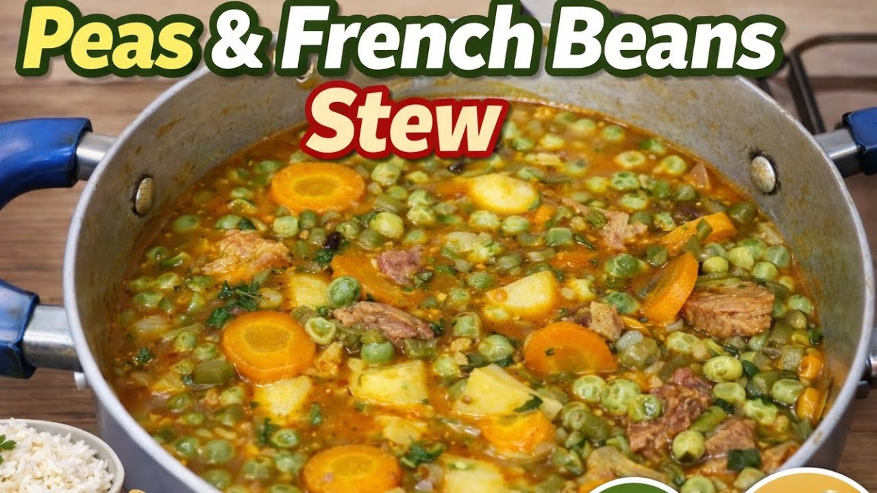 How to Make Peas and French Beans Stew | Budget Friendly  Recipe #stew #vegetables #budgetmeals 