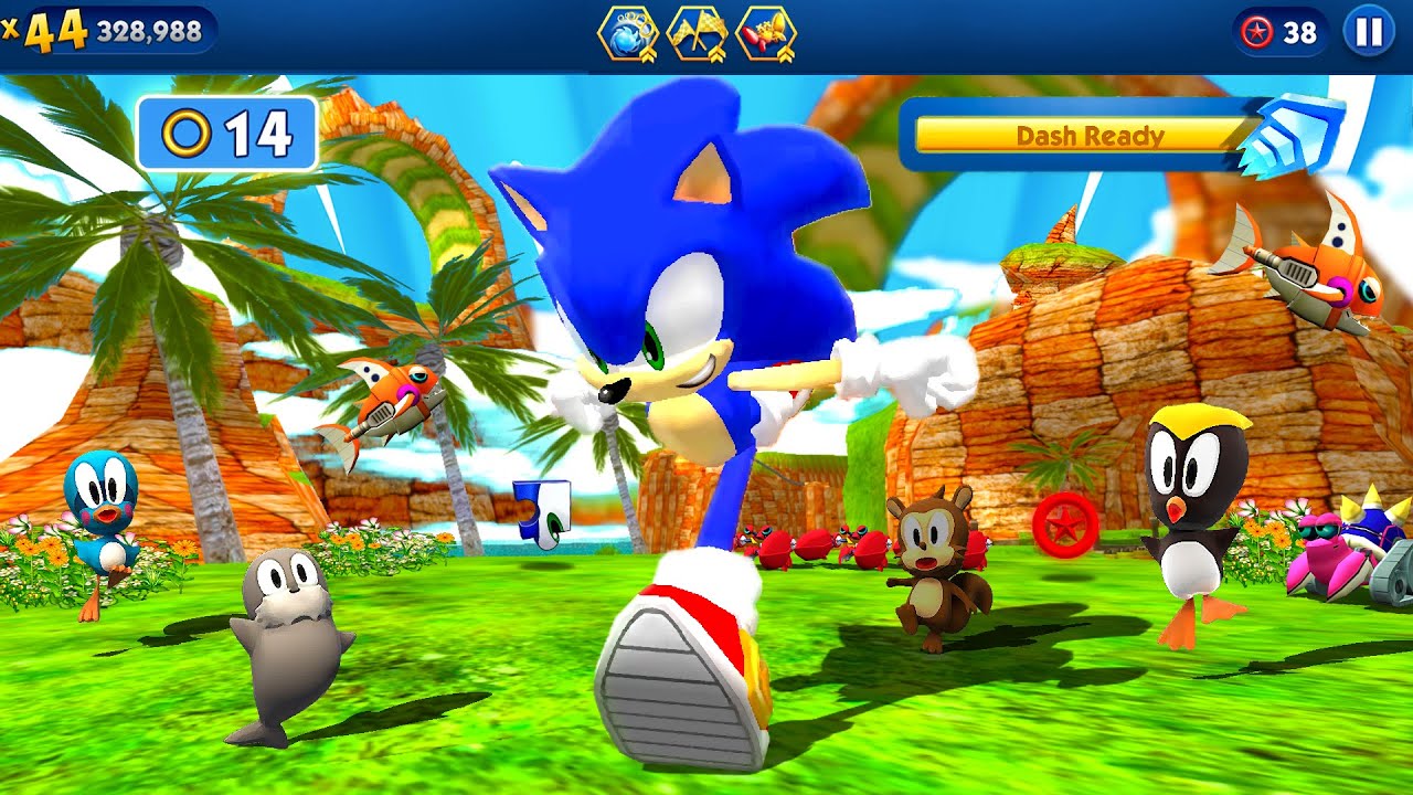 Sonic Dash recreated in Sonic World