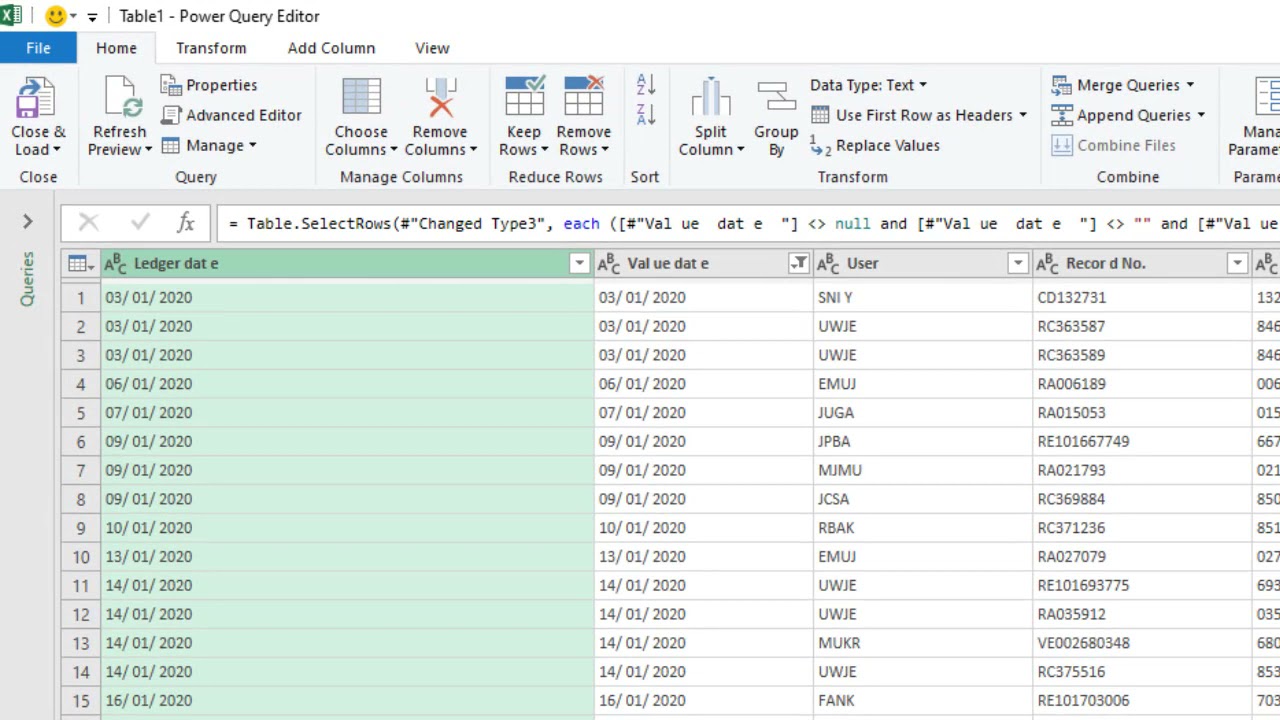 How to Clean Bank Statements Extracted from PDF Power Query