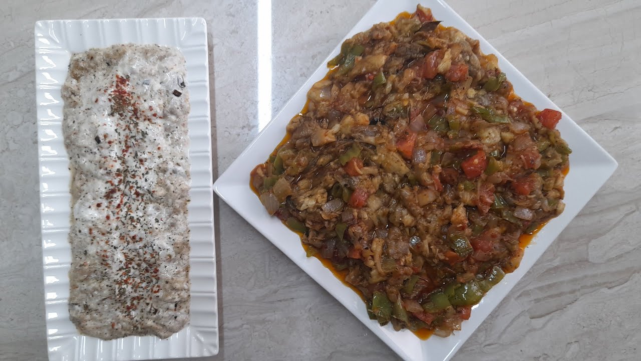 10 Dakikada 2 Çeşit Közlenmiş Patlıcan Salatası