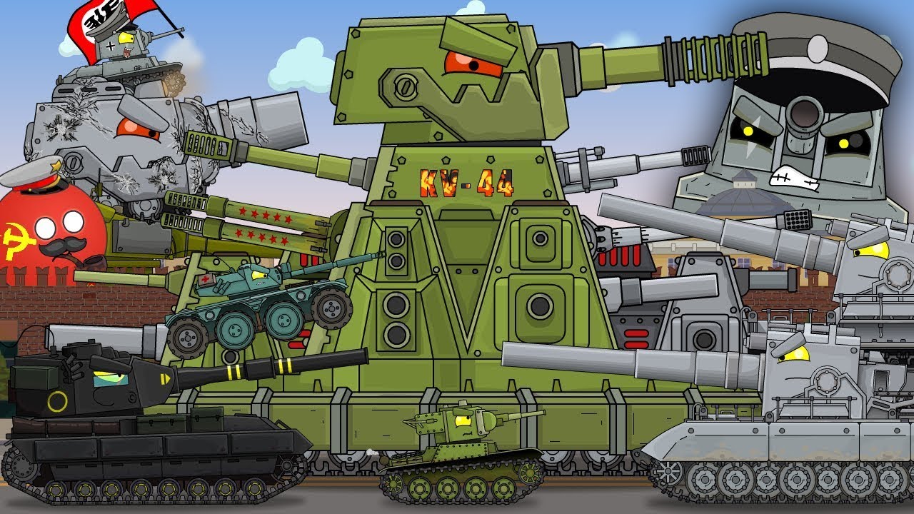 Heroes Don't Die! KV-44-M2 and other Monsters - Cartoons about tanks