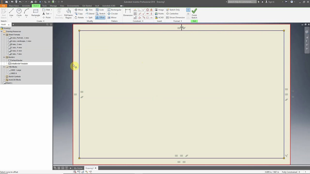 01   Inventor Template Drawing   Border