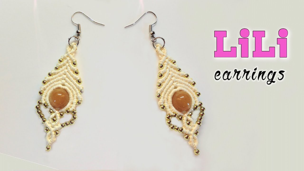 How to macrame: The Lili earrings - Easy and simple macrame tutorial