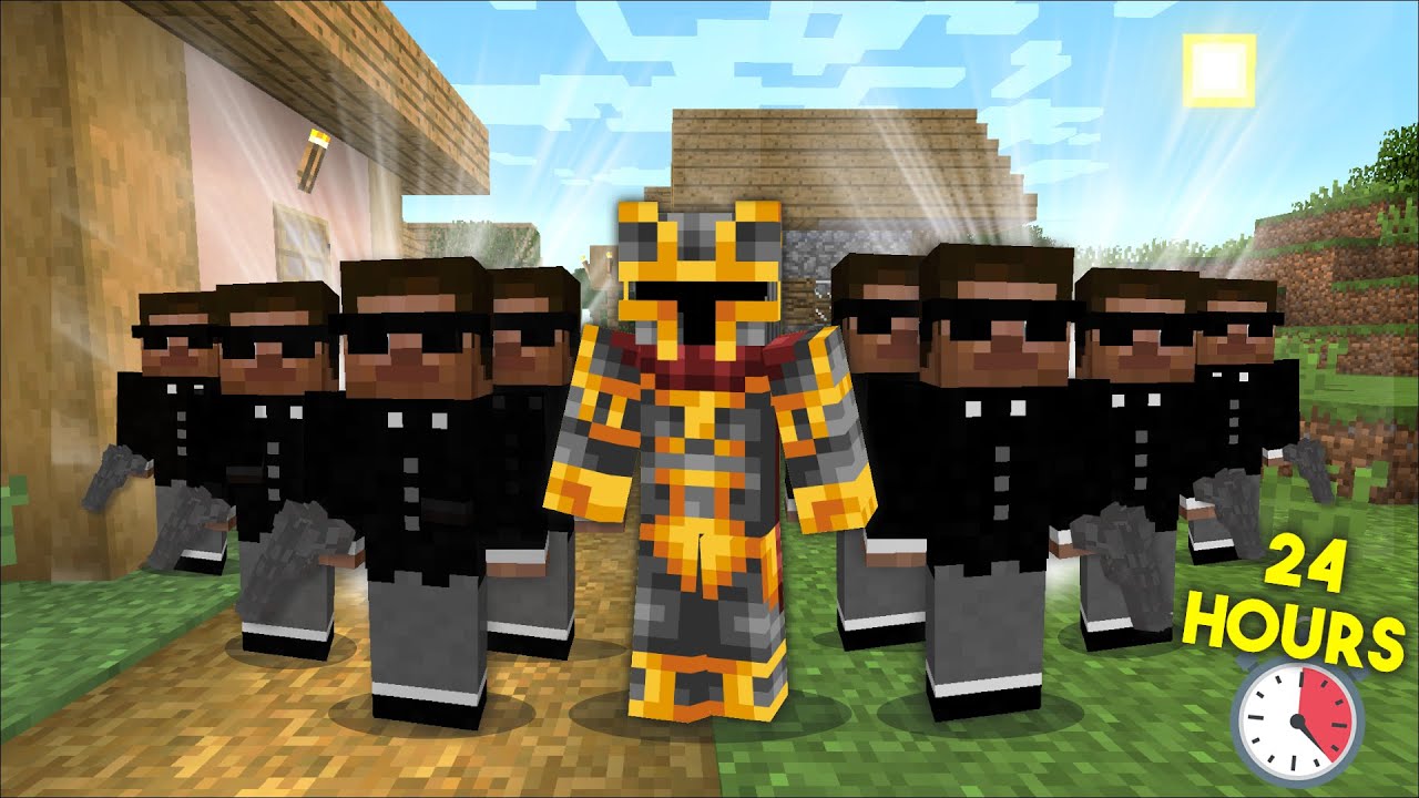 PRESIDENT BODYGUARDS PROTECT MC NAVEED for 24 HOURS !! DON'T GET 100% TROLLED !! Minecraft Mods
