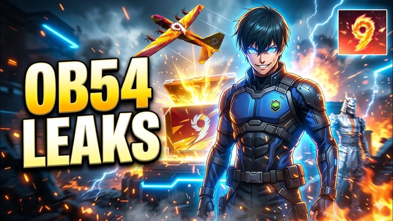 FREE FIRE OB54 UPDATE 😱 Blue Lock Collab, 9th Anniversary, New Emotes & Upcoming Events!