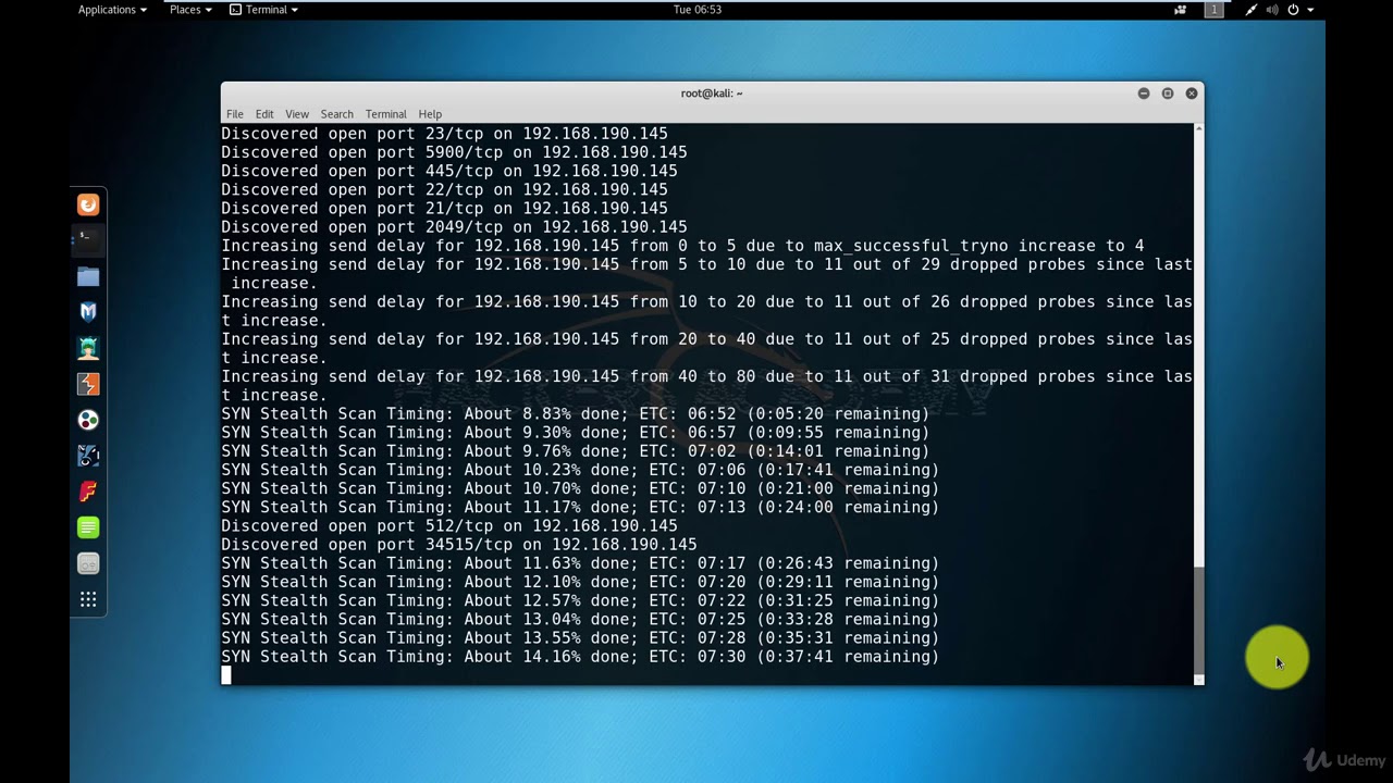 Port scanning with Kali Linux