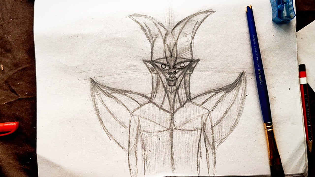 Vampires art drawing step by step 