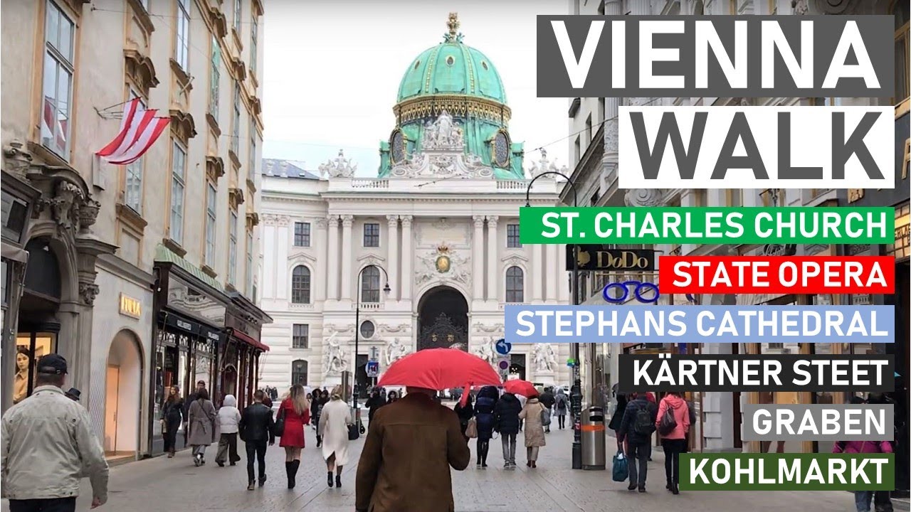 Vienna 2020 Walk:  St. Charles Church, Vienna State Opera, Stephan‘s Cathedral and more