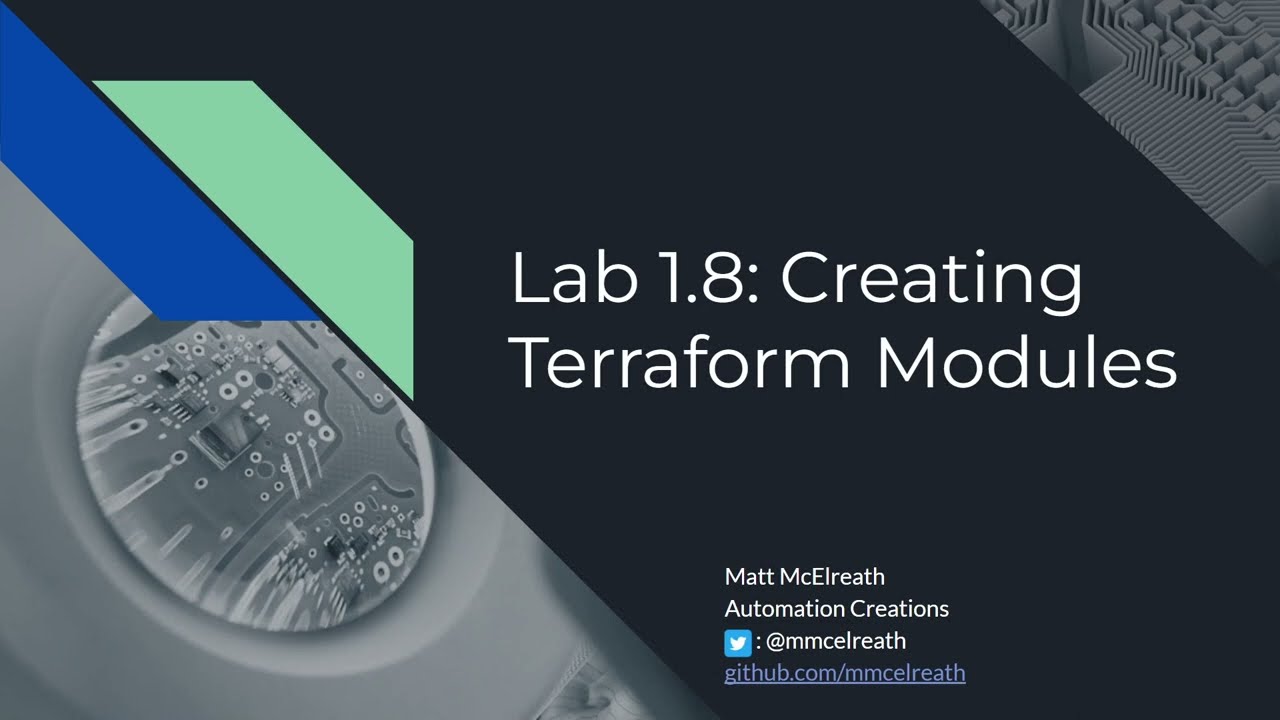 Lab 1.8 Creating Modules - Using Terraform with Azure Cloud - Tutorial