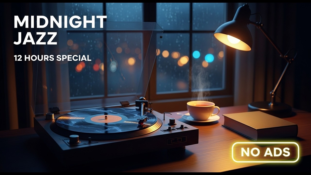 Midnight Jazz Radio  12 Hours of New Analog Vinyl - Deep Focus & Relaxation (No Ads)