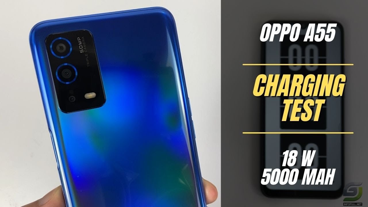 Oppo A55 Battery Charging Test 0% to 100% | 18W fast charger 5000 mah