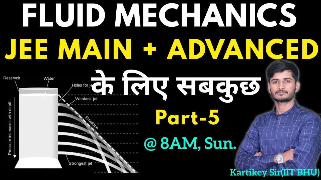 Complete Fluid Mechanics(P-5) | Detailed Content | for JEE MAIN/Advanced | By- Kartikey Sir(IIT BHU)