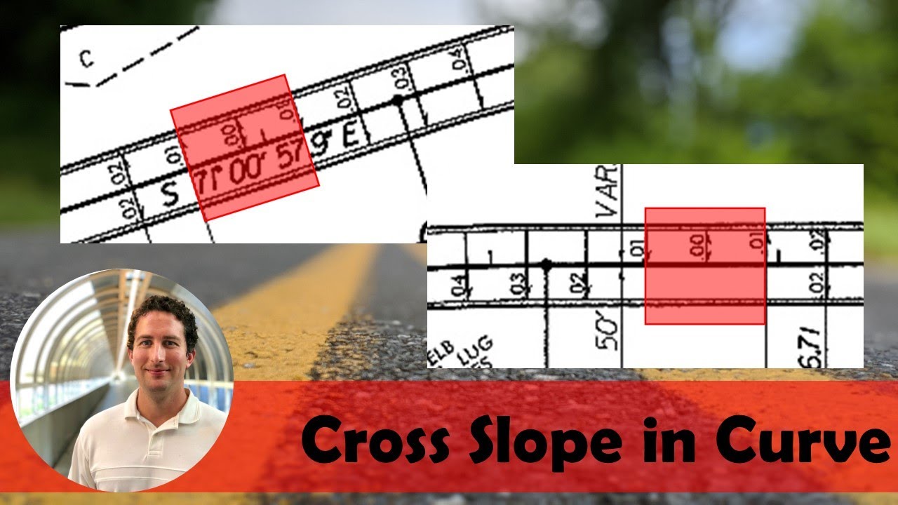 Cross Slope in a Horizontal Curve Example Problem [Find Cross Slopes Less Than 1%]