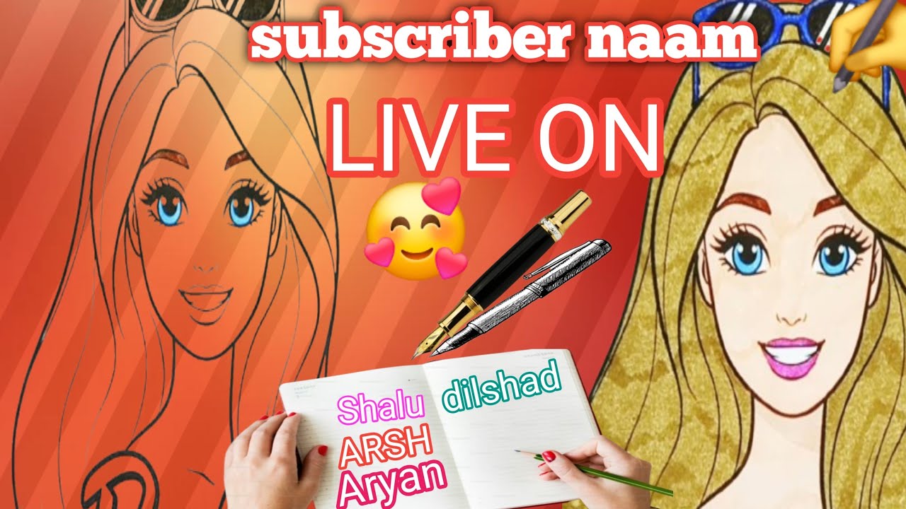 writing subscriber naam book 📖 ✍️ live on 🔥♥️💖