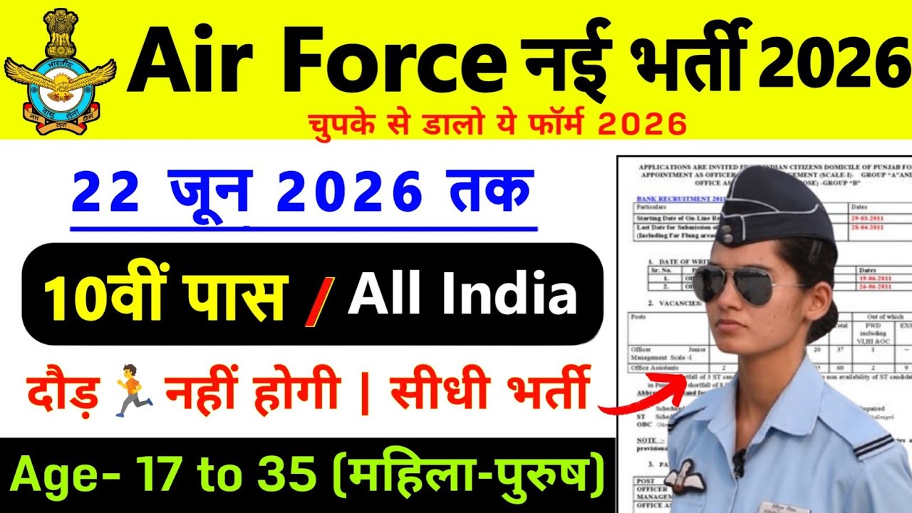 Air Force Group C New Vacancy 2026 | IAF Group C Recruitment 2026 | 10th Pass | Airforce Bharti 2026