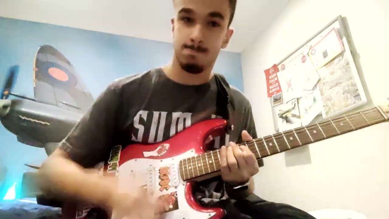 Green Day - Stuck Wuth Me Guitar Backing Track Playthrough