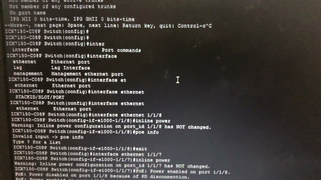 Ruckus ICX7150 Compact Switch PoE+ | Configure enable PoE with CLI