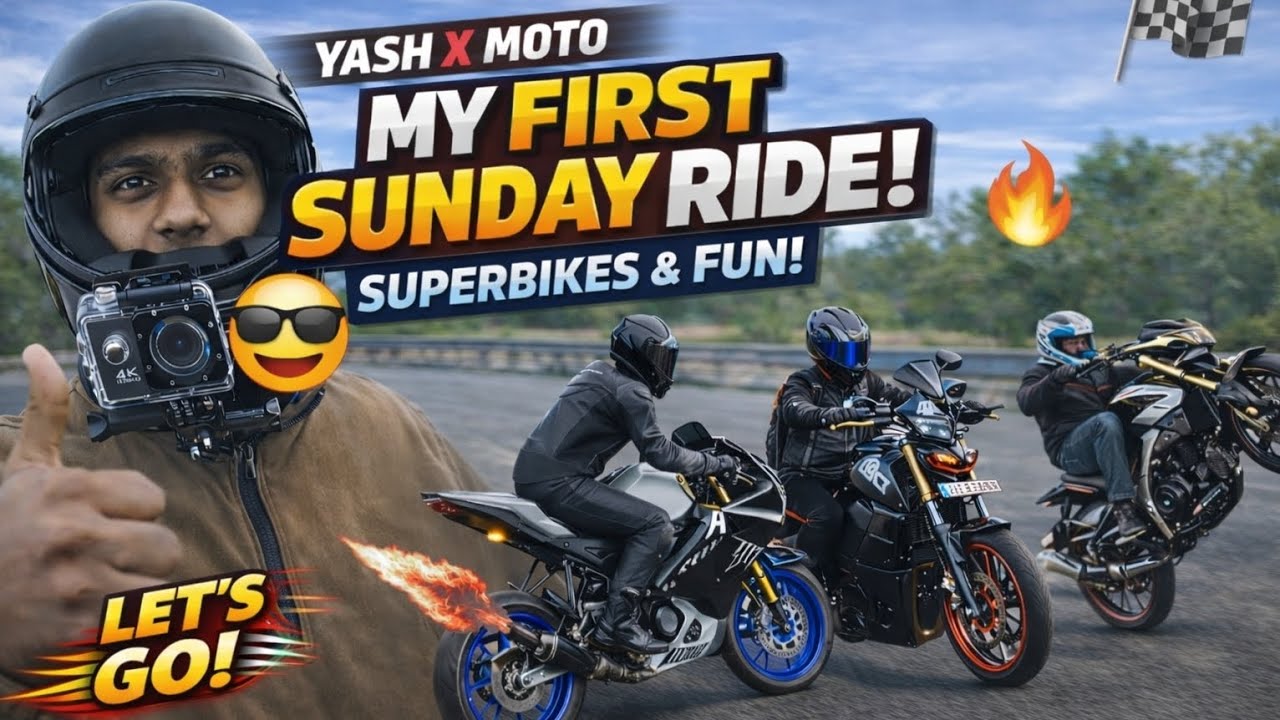 My First Sunday Ride! 😍 SuperBikes, Speed & Pure Fun | Yash X Moto
