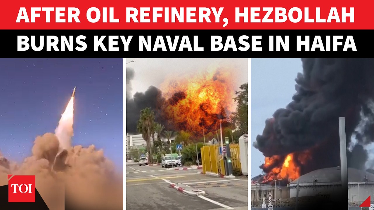 Hezbollah Fires &lsquo;HIGH-TECH MISSILES&rsquo; On Haifa Naval Base After Iran Torches Israel&rsquo;s Largest Oil Hub