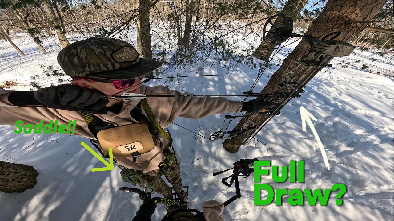 Getting those reps in!! Saddle practicing with the bow!!!