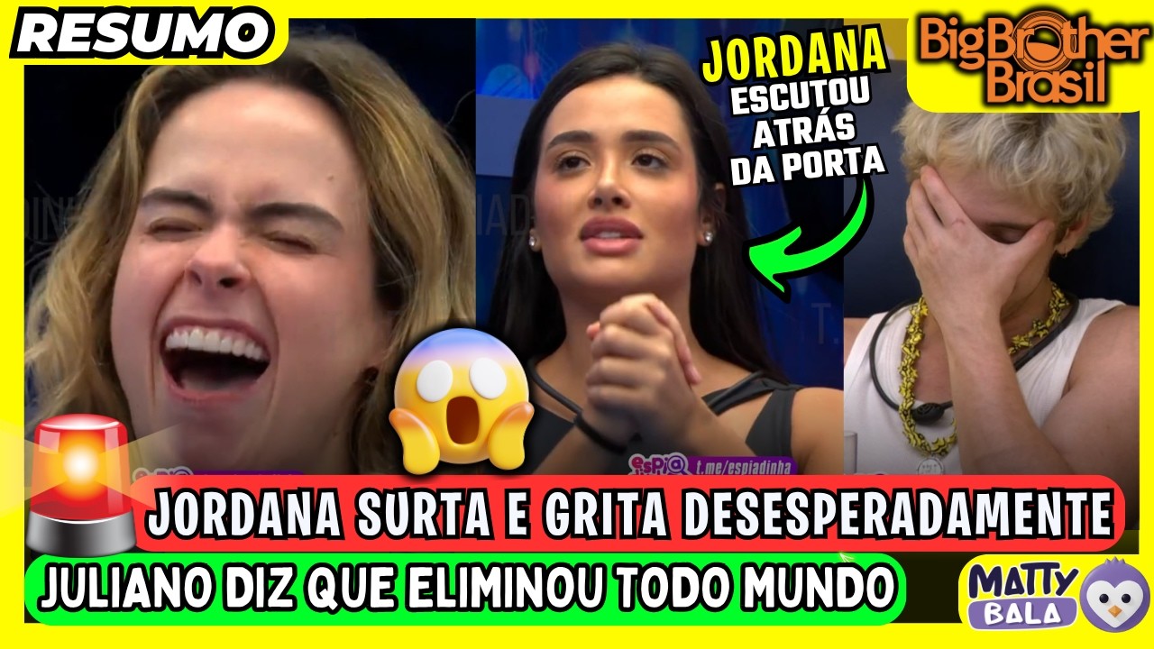 🚨 BBB26 😱 JORDANA SURTA e GRITA no QUARTO ETERNIDADE ! JULIANO SE REVOLTA com PARED&Atilde;O #bbb #BBB26