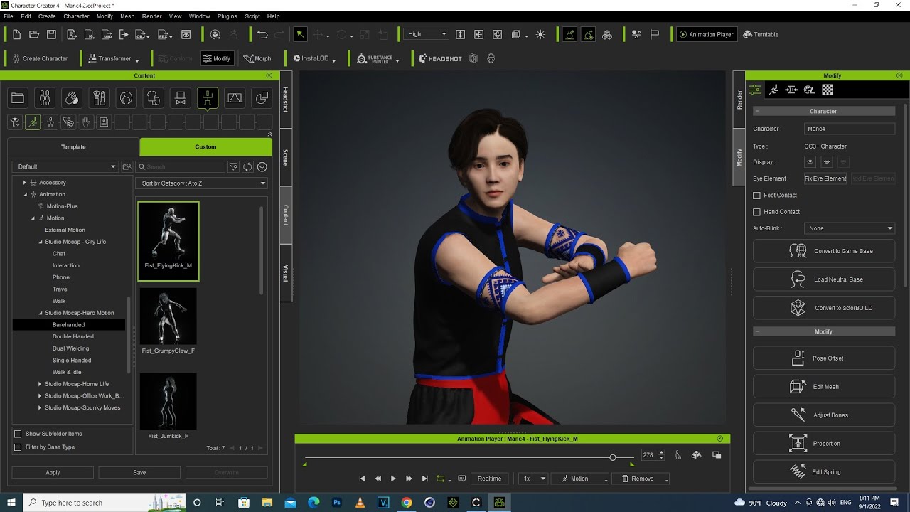 CLO3D to Character Creator 4 clothes