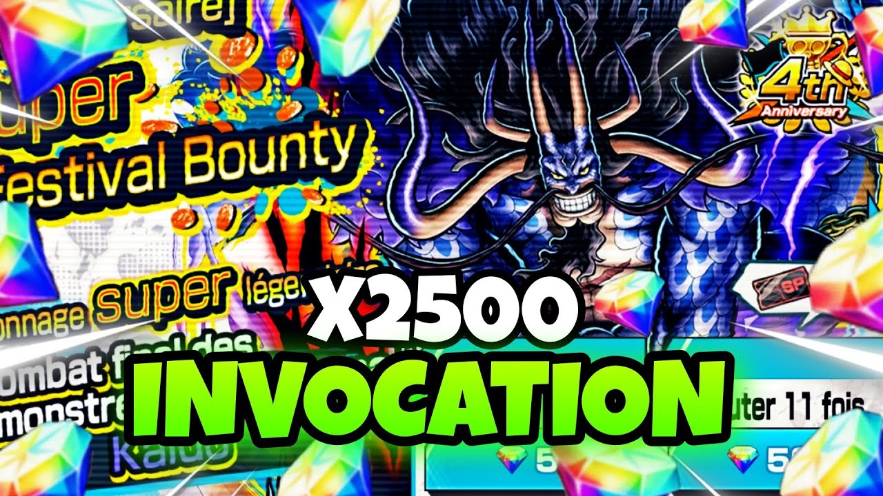 2500 DIAMANTS SUR KAIDO HYBRIDE TOTALEMENT BROKEN !! INVOCATION 2500 DIAMANTS| One Piece Bounty Rush