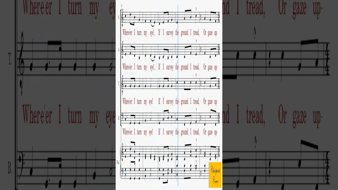 088  | I Sing The Mighty Power Of God |  Accompaniment  #choir #christianhymn #music