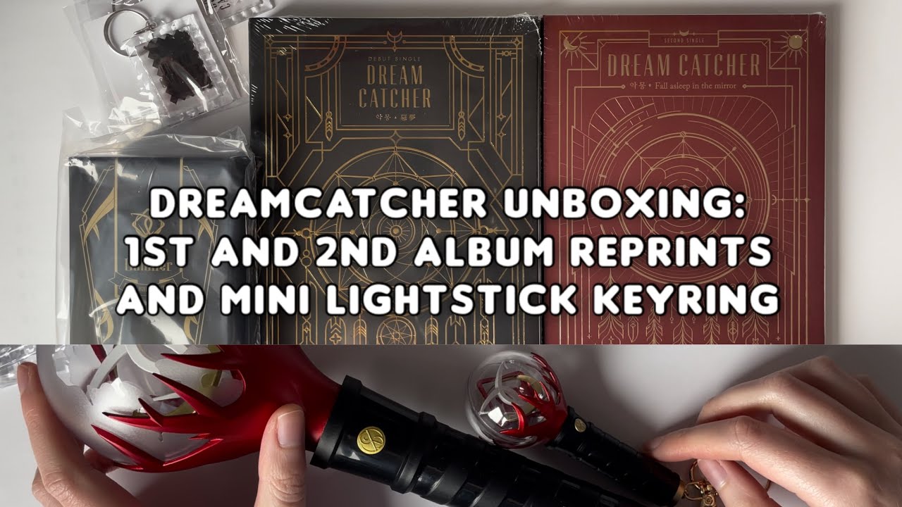 [썸냐로그] Unboxing Dreamcatcher Debut album & 2nd album reprints w/ Fabric Keyrings & Mini Lightstick ♡