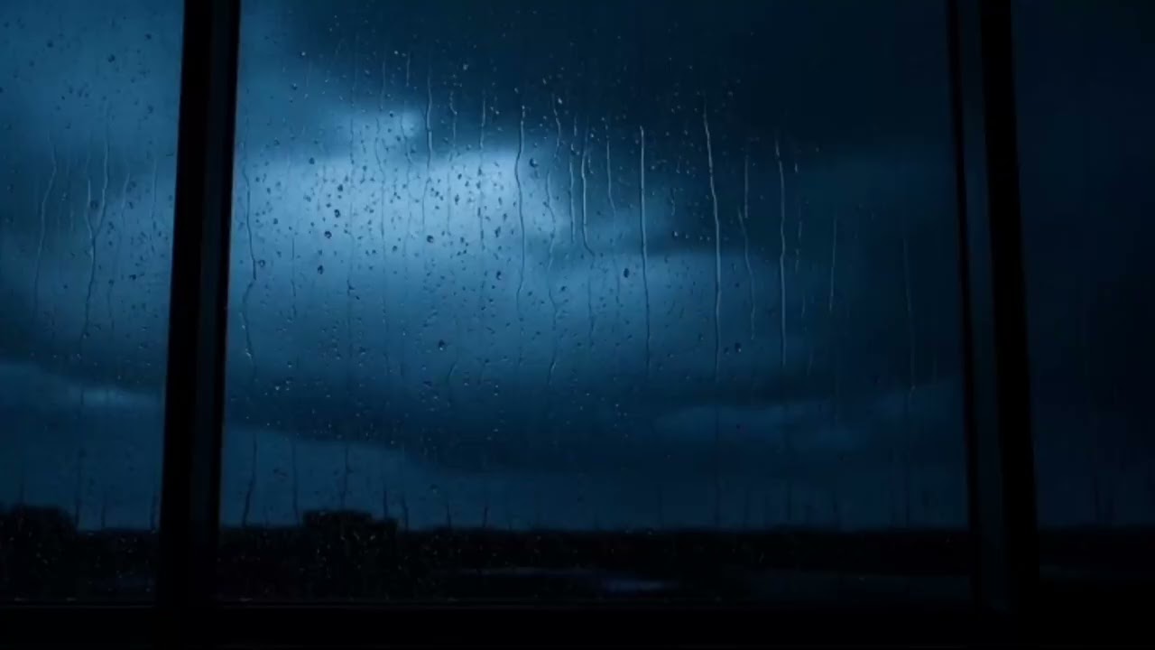 Heavy Rain on Window at Night 🌧️ | 8 Hours Rain Sounds for Deep Sleep & Focus