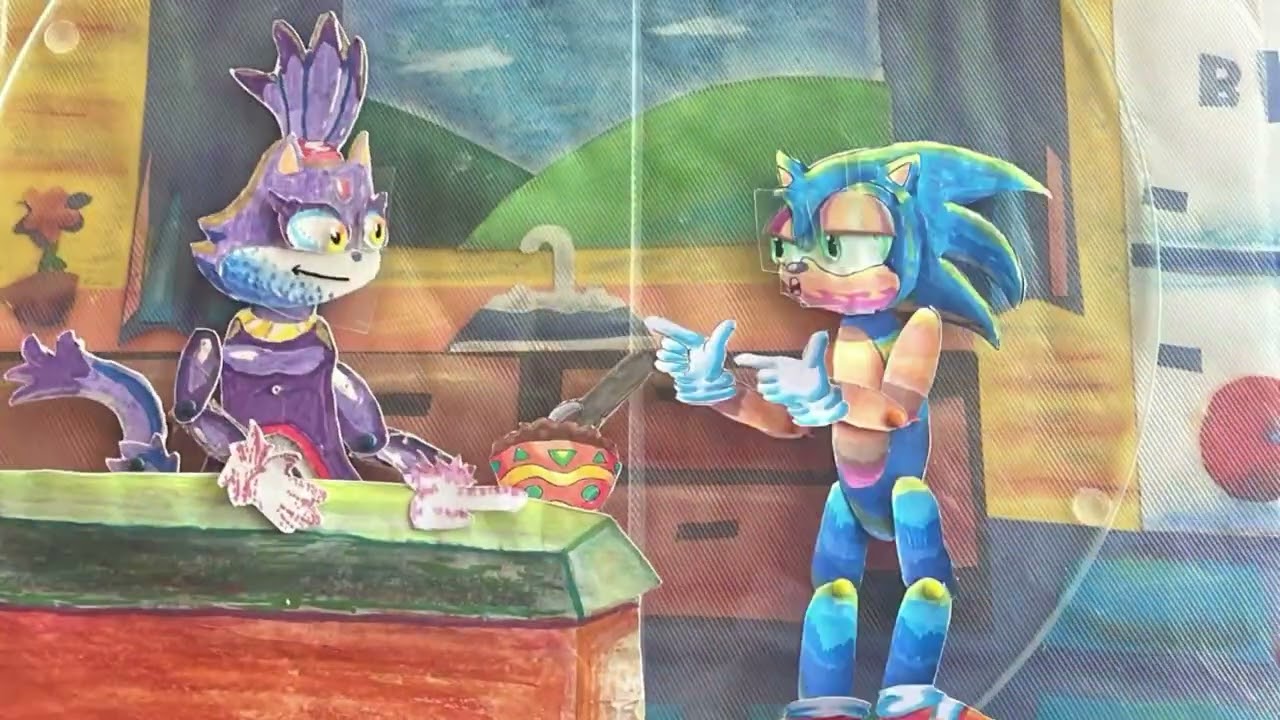 Blaze the cat cooking(stop motion)