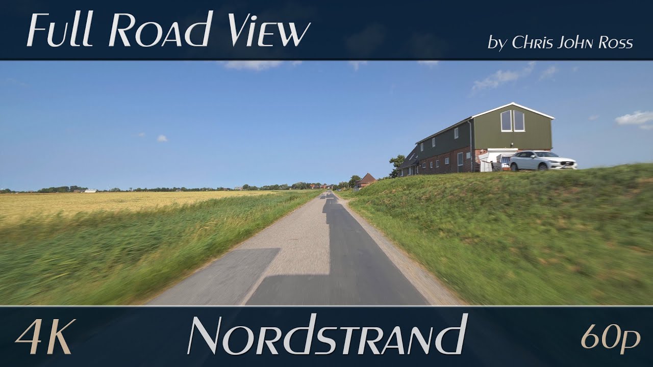 Nordstrand, Kreis Nordfriesland, Schleswig-Holstein, Germany: Westen, Süden - 4K (2160p/60p) UHD