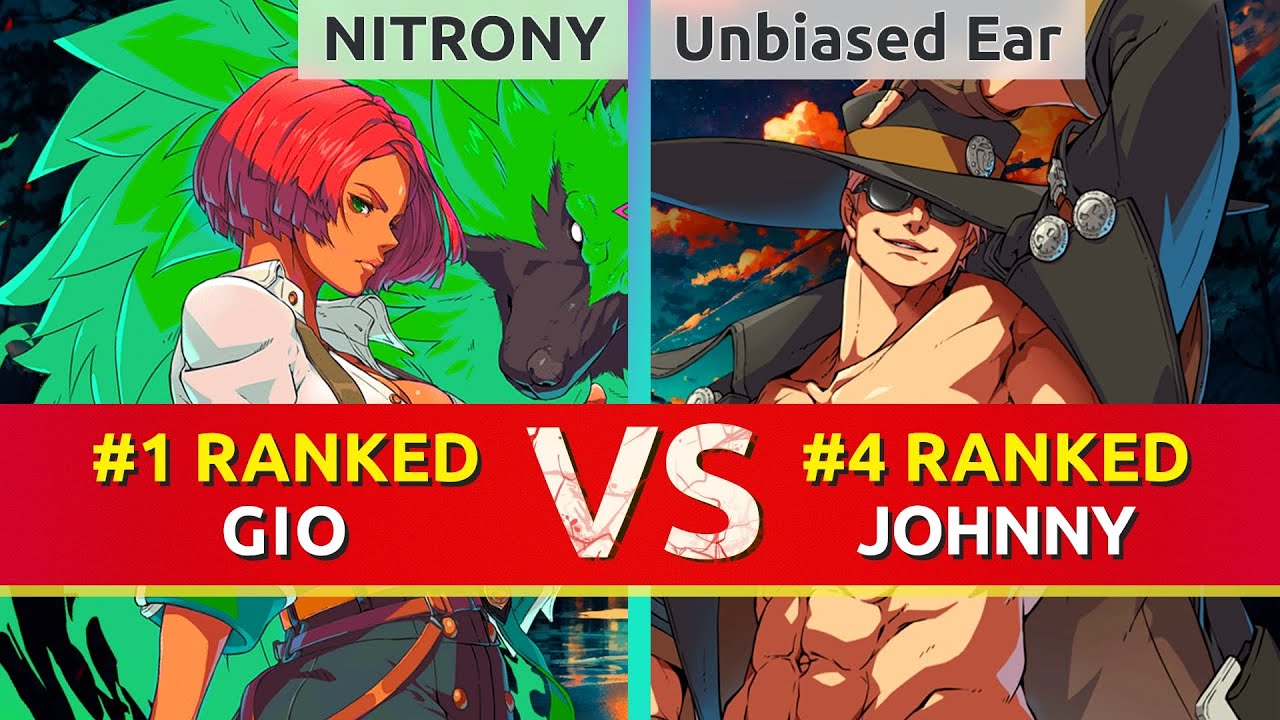 GGST ▰ NITRONY (#1 Ranked Giovanna) vs Unbiased Ear (#4 Ranked Johnny). High Level Gameplay