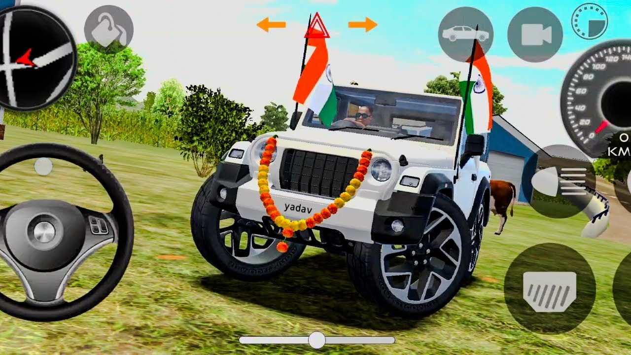 MAHINDRA THAR MODIFIED GAME CARS SIMULATOR 3D ( GADI WALA GAME)( SONG) CARTOON WALA GAME 🎮 MODIFIED