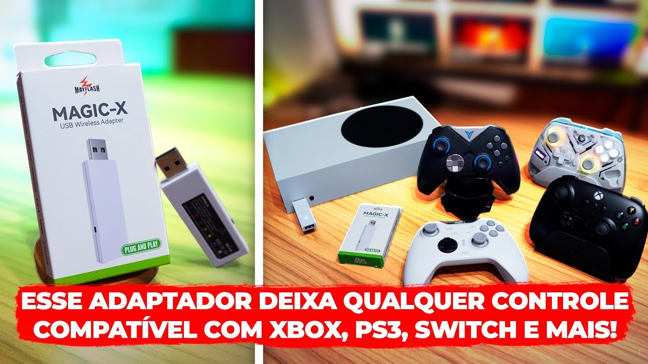 Magic-X Mayflash - O adaptador MILAGROSO que FAZ TODO CONTROLE FUNCIONAR NO XBOX, PS3 E SWITCH