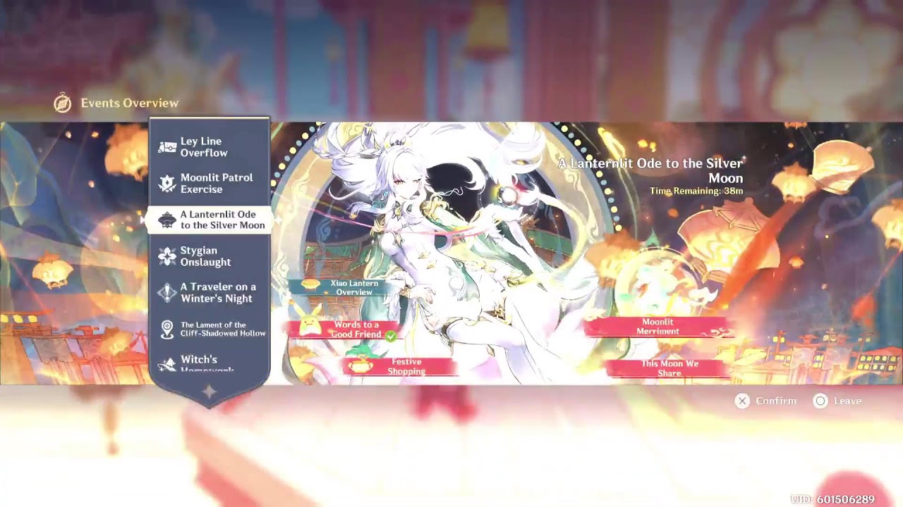 Genshin Impact Event: A Lanternlit Ode to the Silver Moon (Story Not Prioritized)