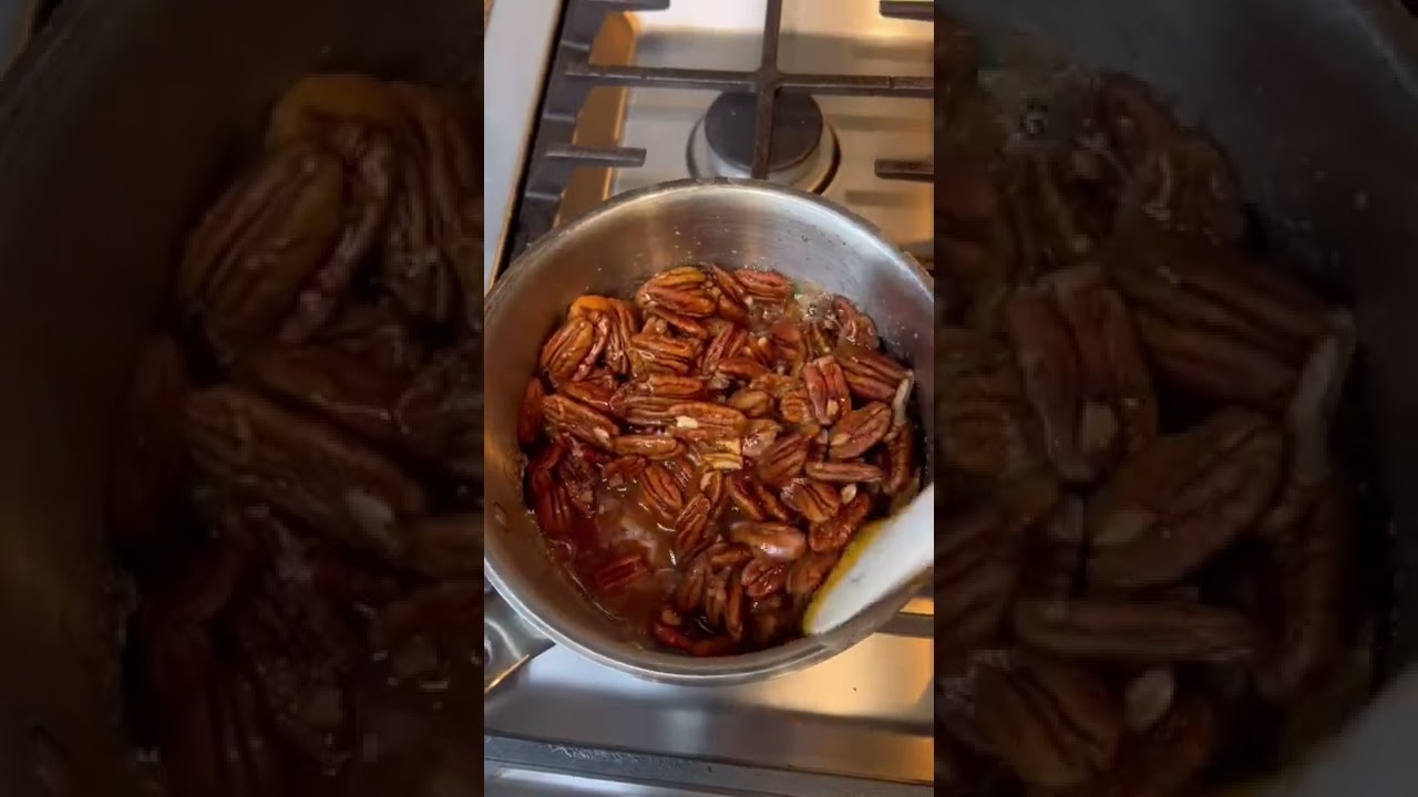 How to make maple candied pecans #candiedpecans #candy #cooking