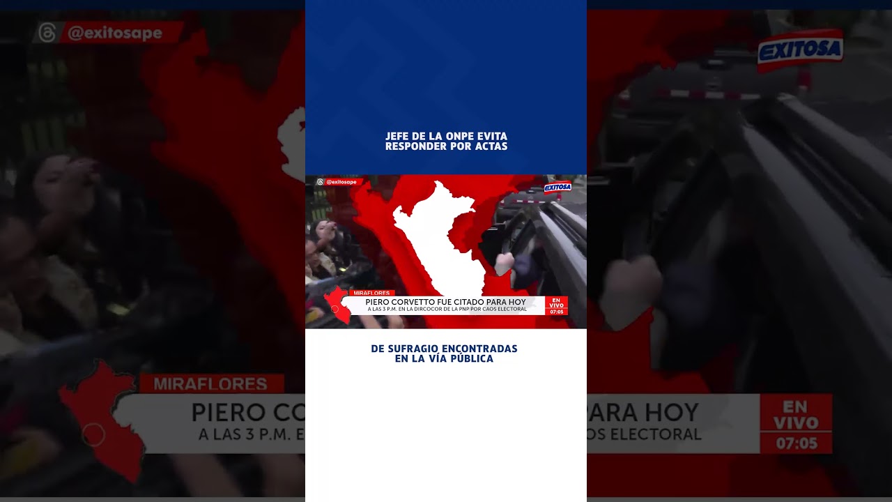 🔴🔵 Jefe de la ONPE evit&oacute; responder por actas de sufragio encontradas en la v&iacute;a p&uacute;blica