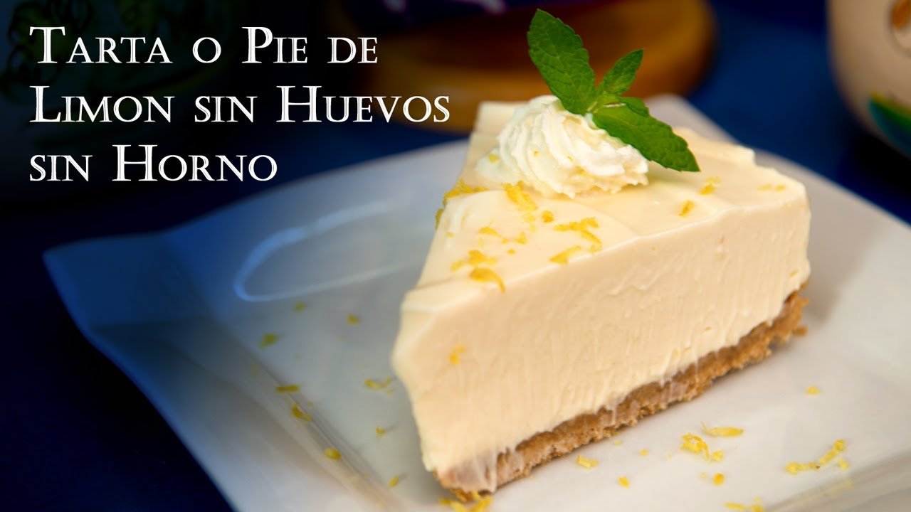 Receta Tarta o Pie de Limon sin Huevos sin Horno Muy Facil